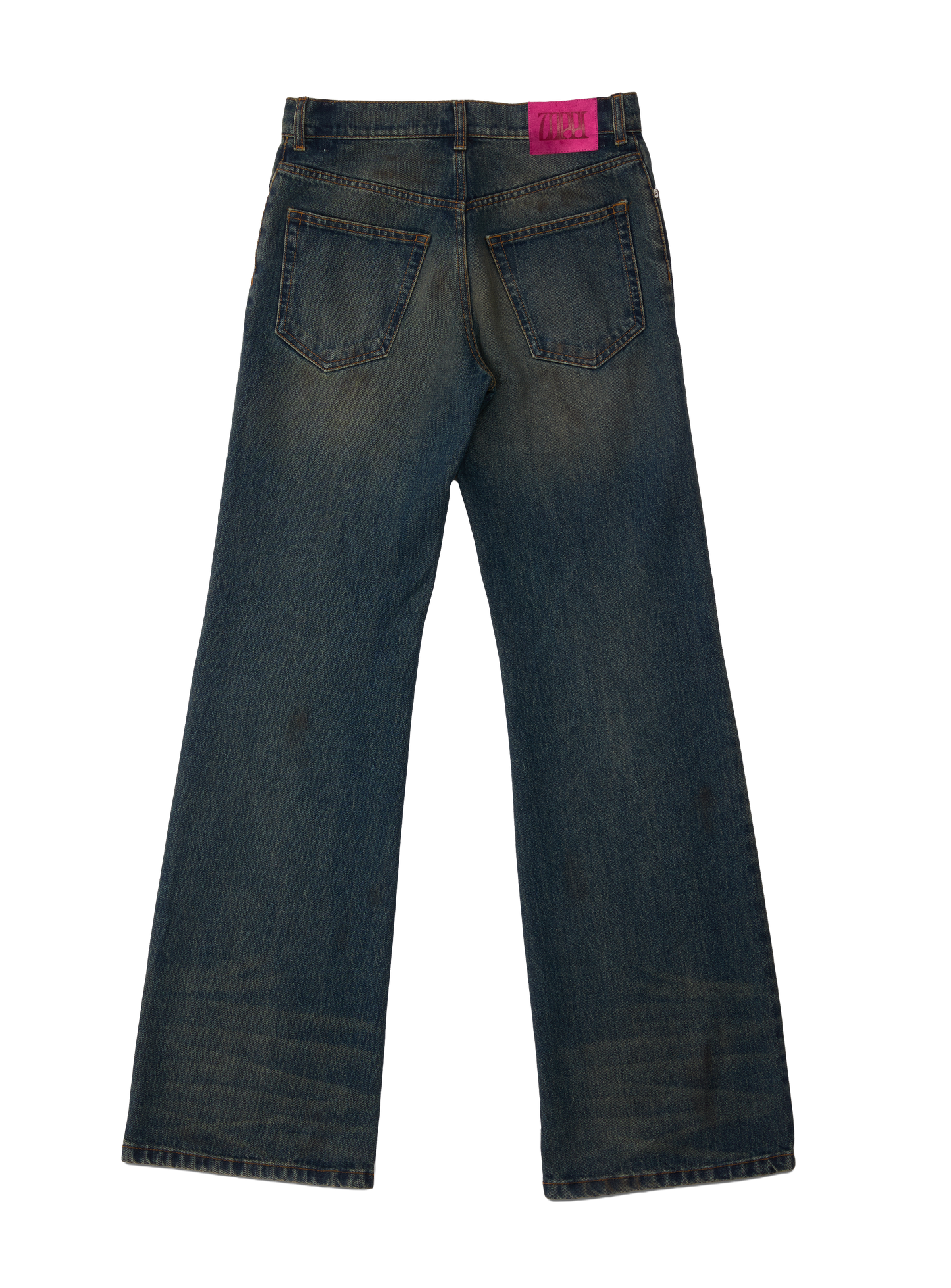 FLAIR CUT DENIM DIRTY BLUE