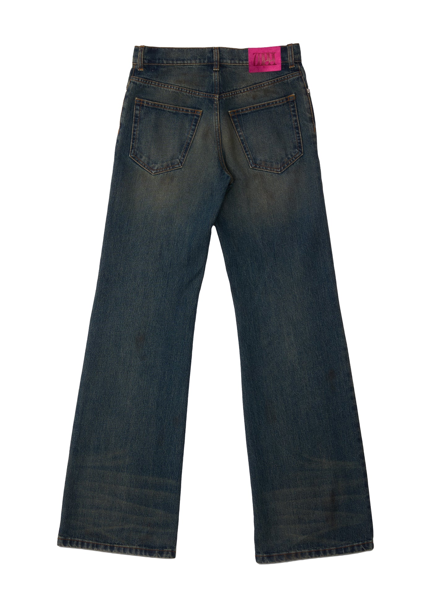 FLAIR CUT DENIM DIRTY BLUE