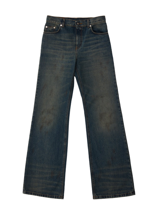 FLAIR CUT DENIM DIRTY BLUE