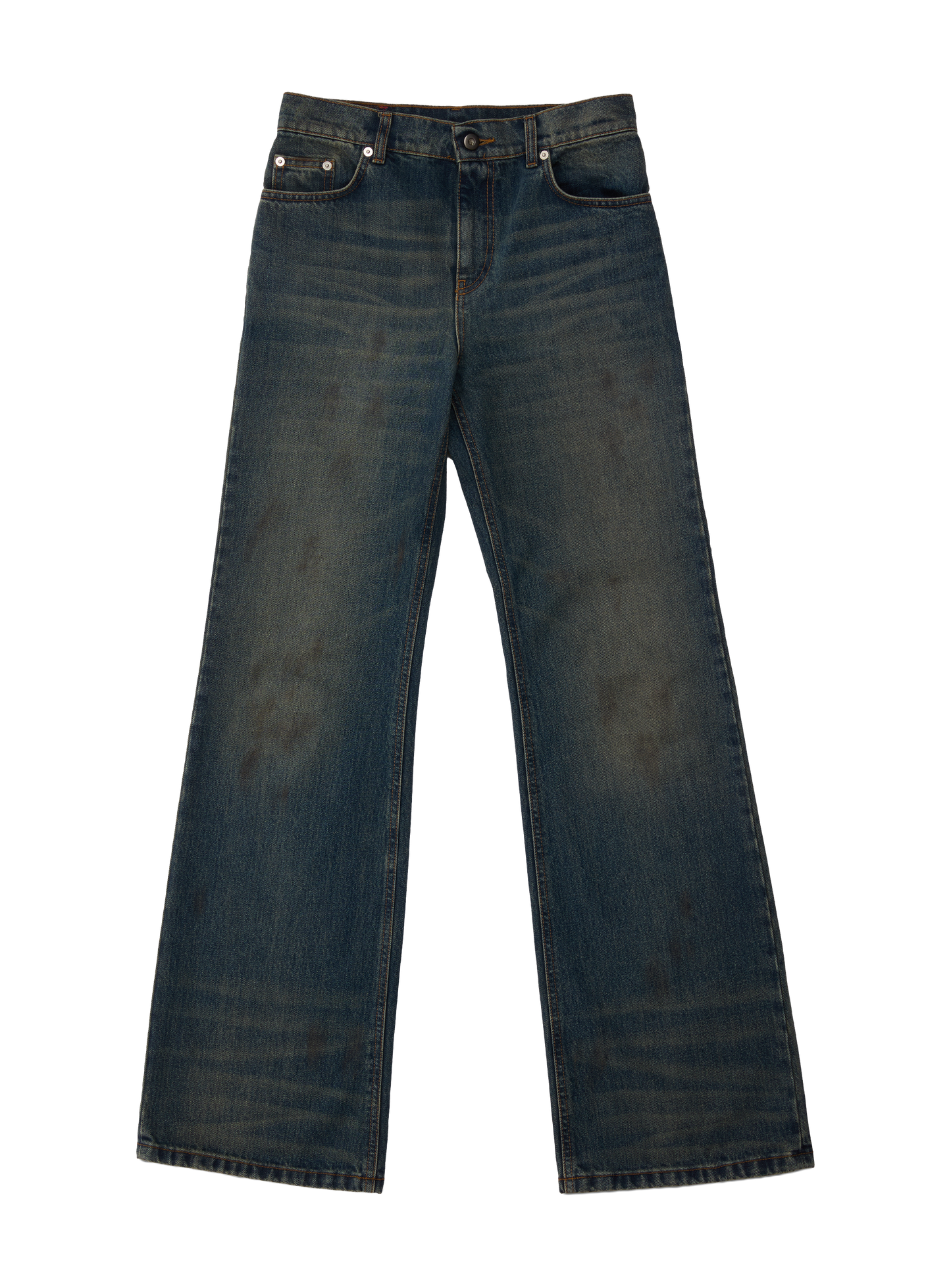 FLAIR CUT DENIM DIRTY BLUE